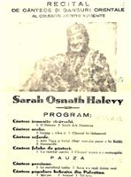 Program recital 1934 -  Sarah Osnath Halevy